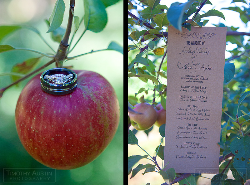 Minnesota Harvest Apple Orchard Wedding